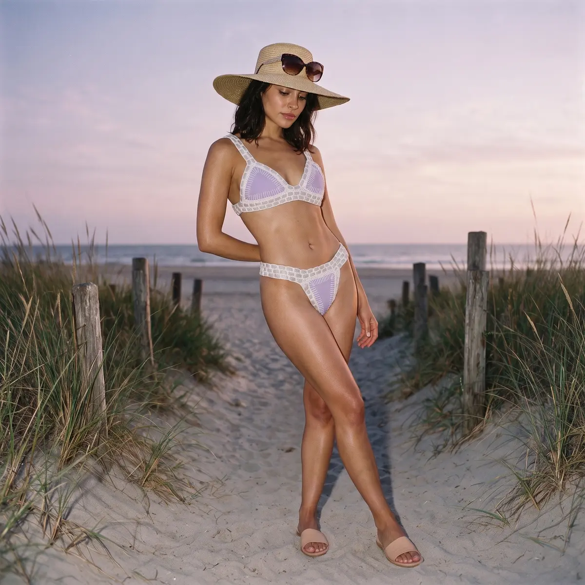 Wall Lean High Angle Bikini