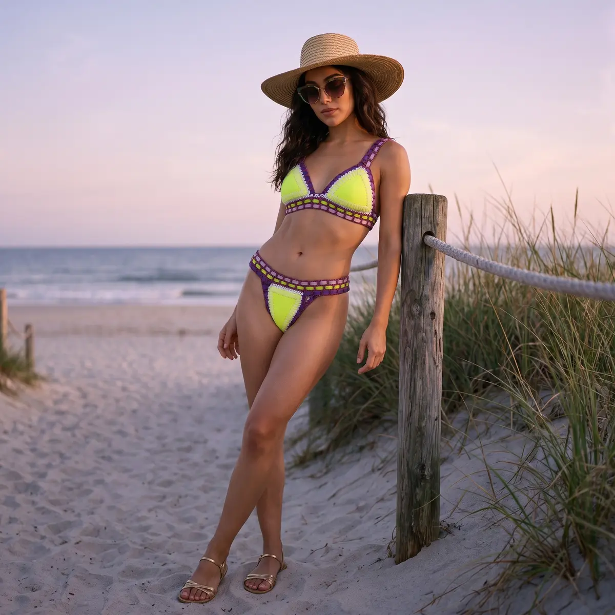 Wall Lean High Angle Bikini