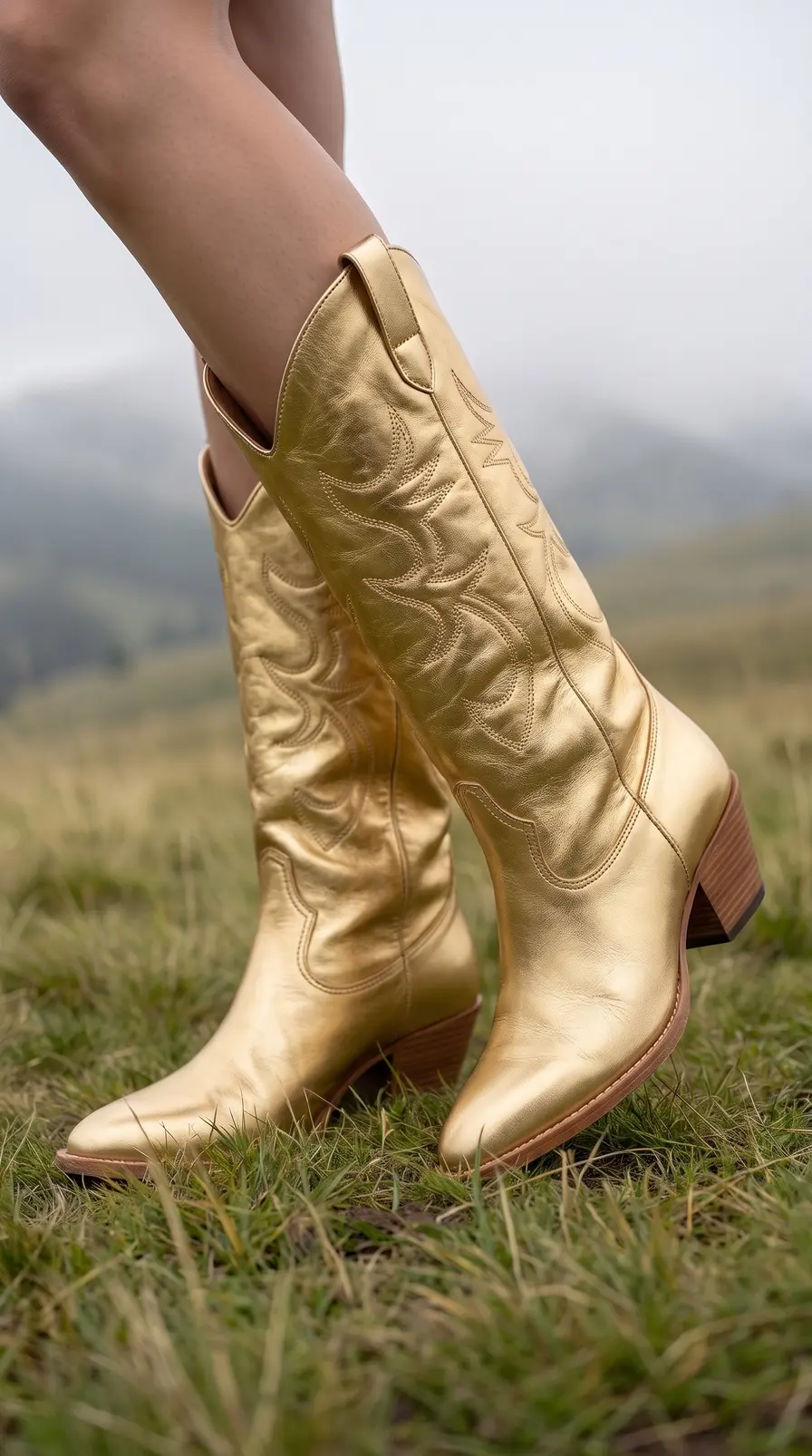 Front View Below Knee Footwear